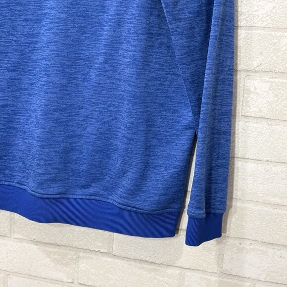 Under Armour Blue Hoodie Mens Small Hooded Sweatshirt Logo Drawstring Athleisure - Picture 2 of 5